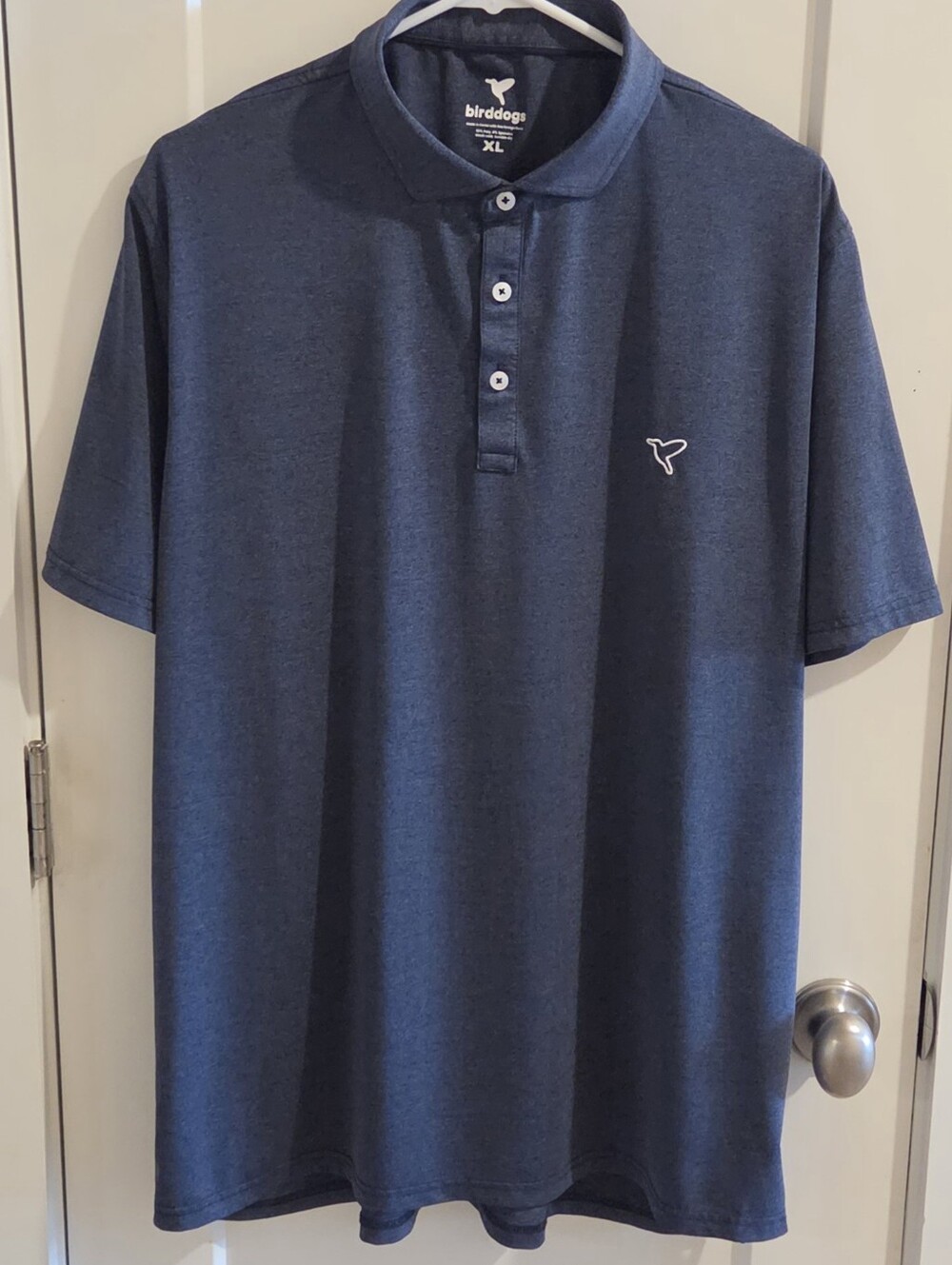 Birddogs Lord of the Swing Performance Golf Polo Shirt - Navy Blue - Size XL